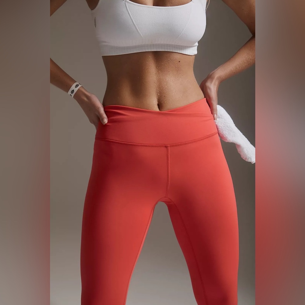 Free People 7/8 Wrap Lose Control Leggings Cayenne S